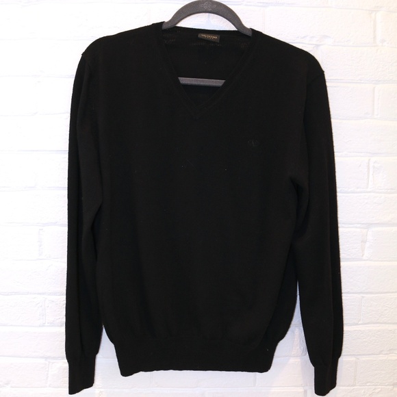 Valentino Sweaters - Valentino | 100% Merino wool black sweater | Med